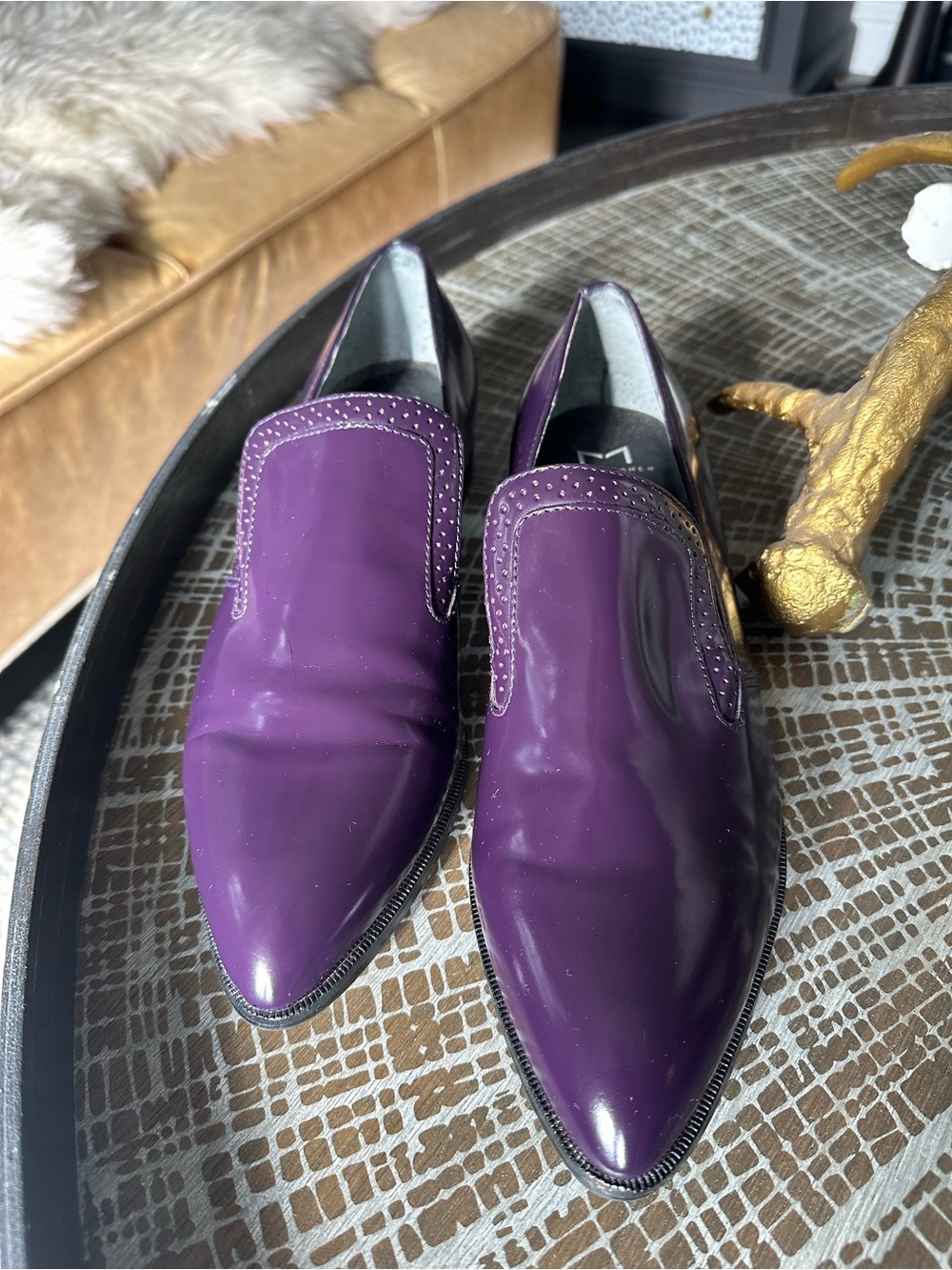 Marc Fisher deep purple pointed Slip-On Loafers, size 8.5 - Picture 4 of 13